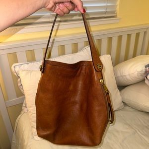 Brown Fossil Satchel Bag